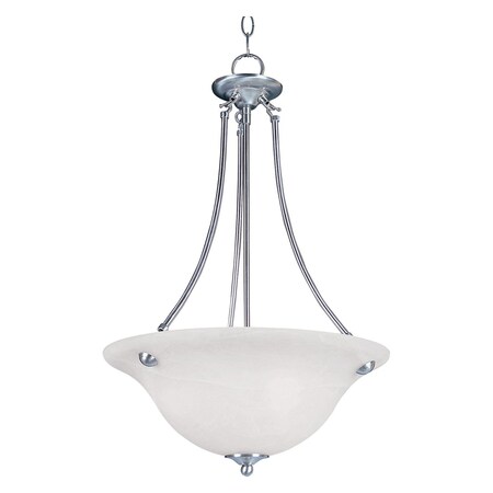 Maxim Three Light Satin Nickel Marble Glass Up Pendant 2682MRSN